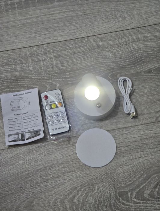 Spot LED MIOBLUE USB Reîncărcabil cu telecomandă, alb