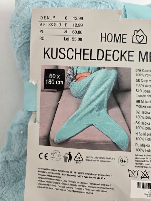 Patura sirena Home Deco