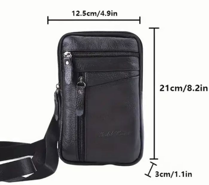 Чантичка 2 модела  , черна от естествена кожа