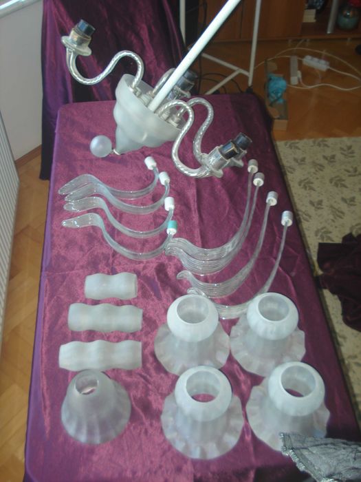 Candelabru stil LUDOVIC Lustra Decoratiune Sticla Sufragerie Dormitor