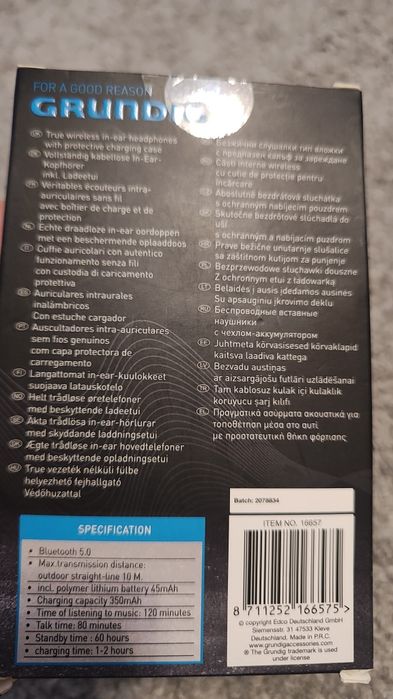 Casti True Wireless Bluetooth Grundig