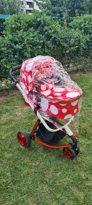 Carucior 2 in 1, Cosatto Giggle Red bubbles Landou si Sport