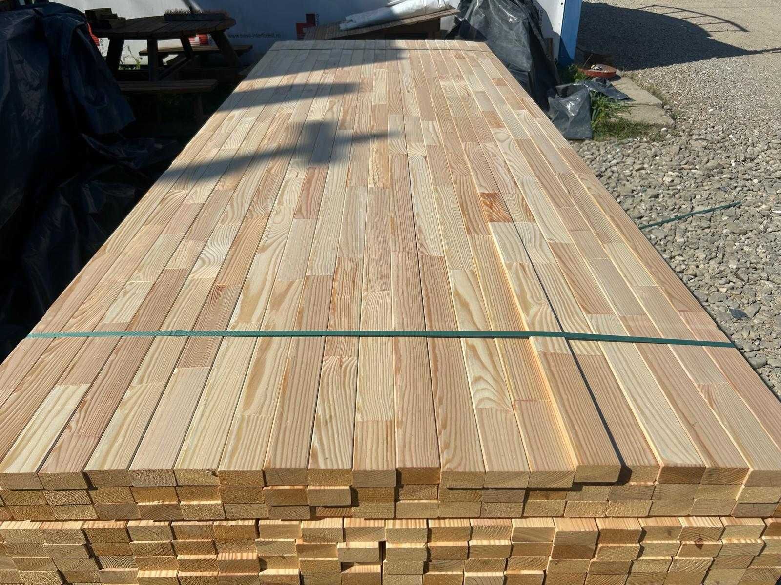 RIFLAJ FARA NODURI pt fatade Fingerjoint Natur Pin 30x50x2750mm