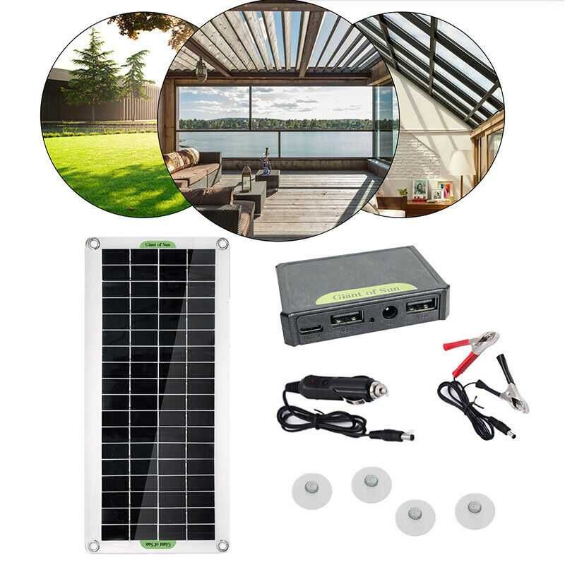 Kit Panou Solar Portabil 12V 20W. Nou ambalat!