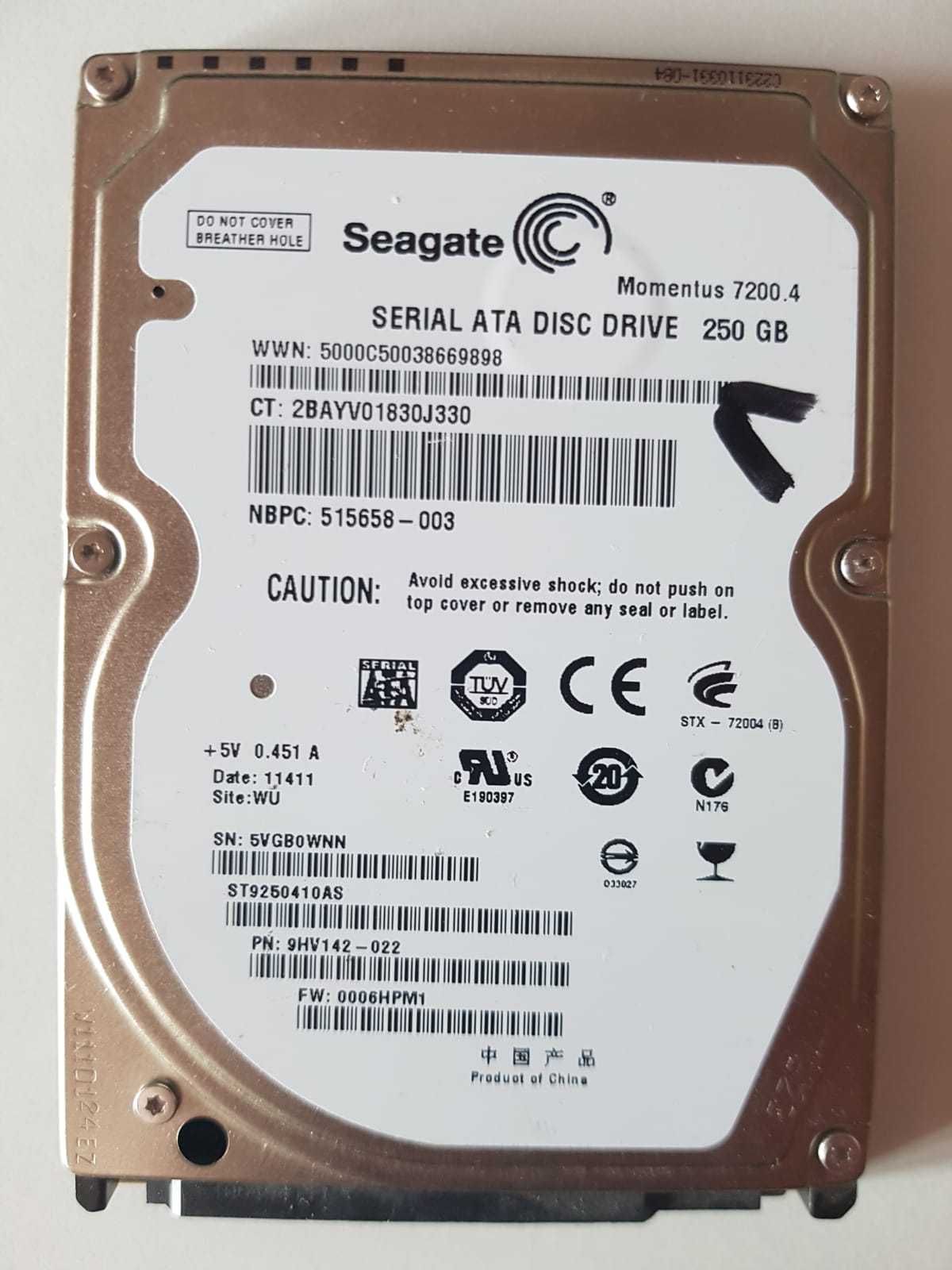 HDD 250GB laptop SEAGATE