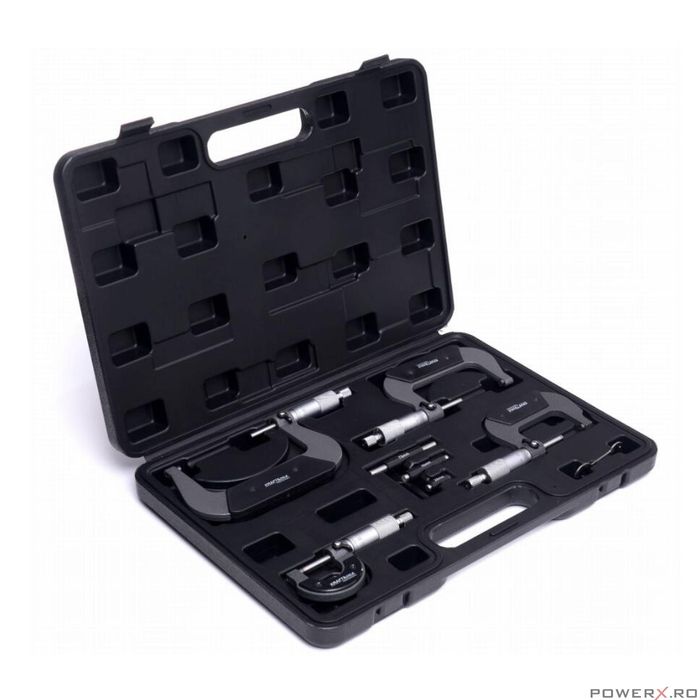 Set micrometru mecanic, 0-100 mm, 8 piese, Kraft