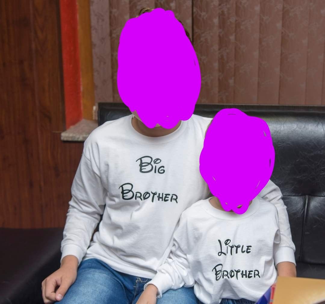 Блузи с надписи за малък и голям брат