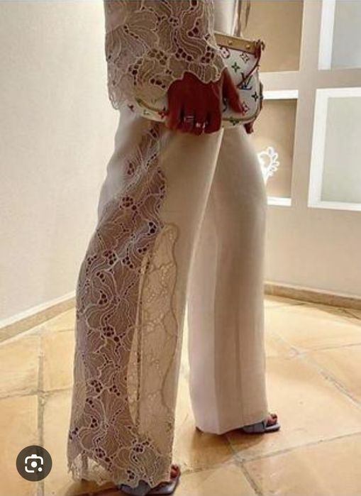 H&M официален панталон сатен S-36