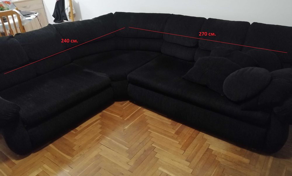 Ъглов диван с функция сън