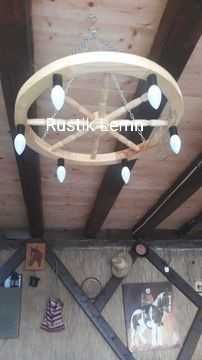 Lustre rustice din lemn