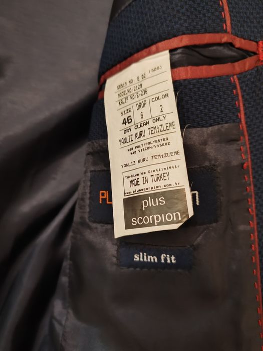 Sacou albastru, marime 46, corespondent M