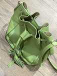 Poseta verde lime din piele naturala