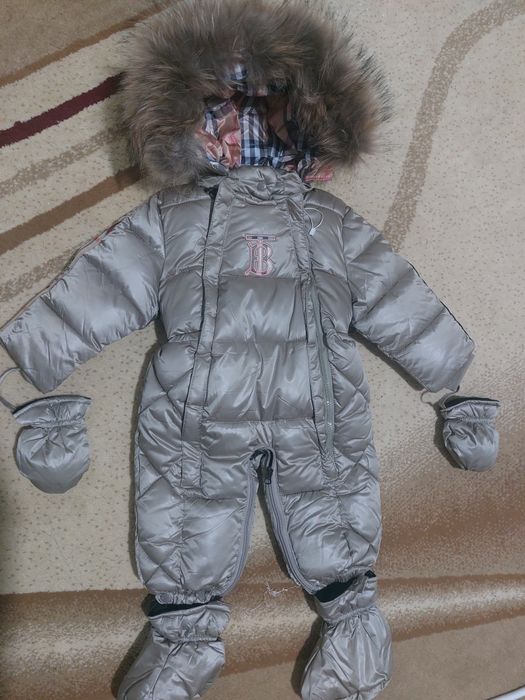 Натуральный зимний комбинезон