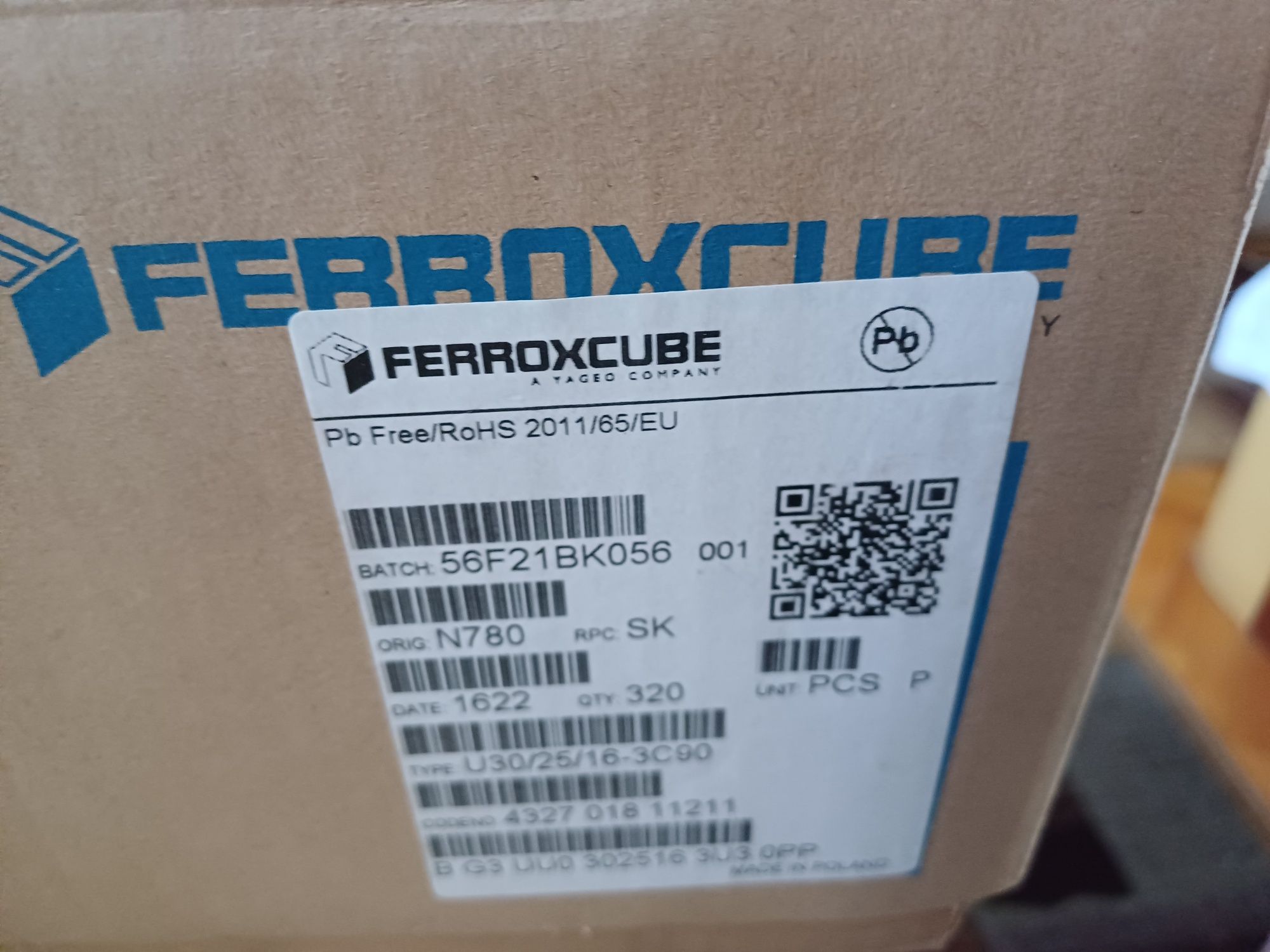 Ferroxcube U30/25/16-3C90 320 bucati ferita ferite