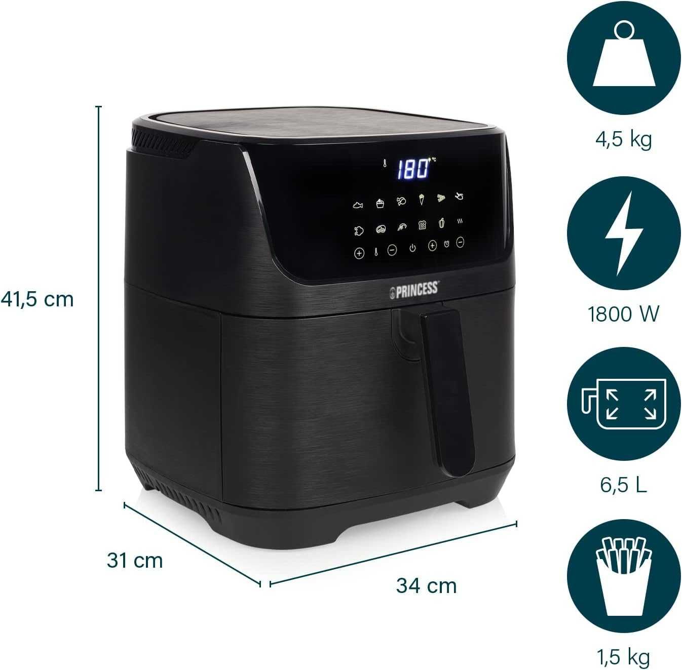 Фритюрник с горещ въздух Princess Digital Air Fryer 182061 фраер 6.5L