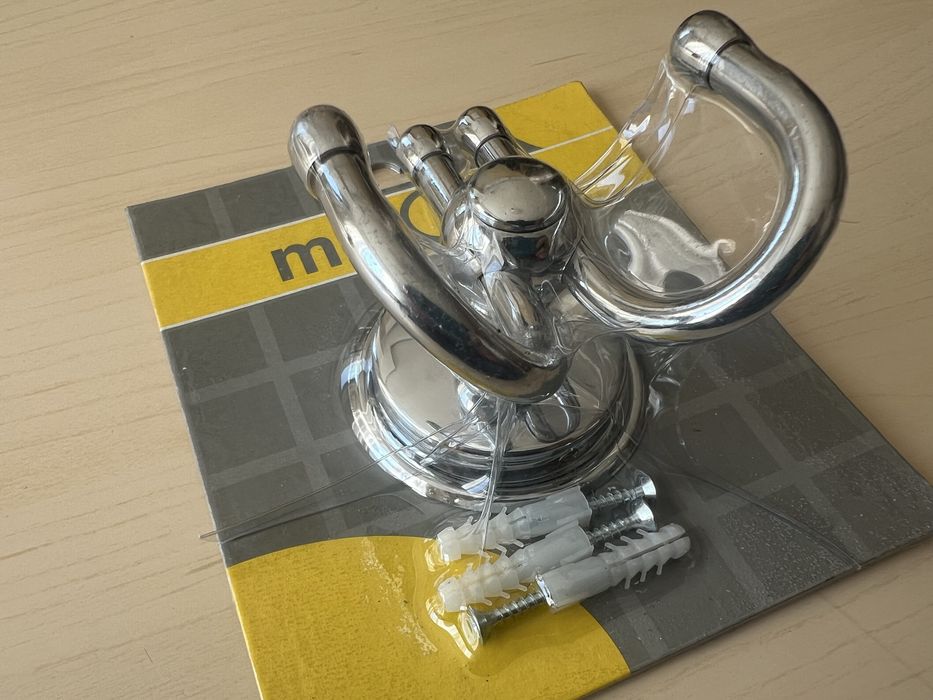 Закачалка двойна, хром, нова