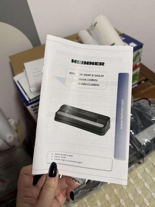 Aparat de vidat alimente folosit o data