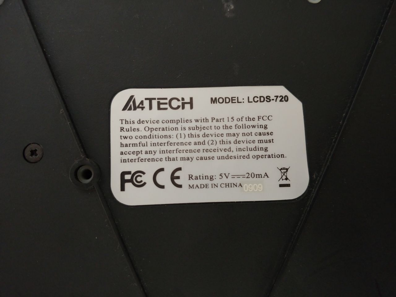Клавиатура A4TECH  LCDS-720