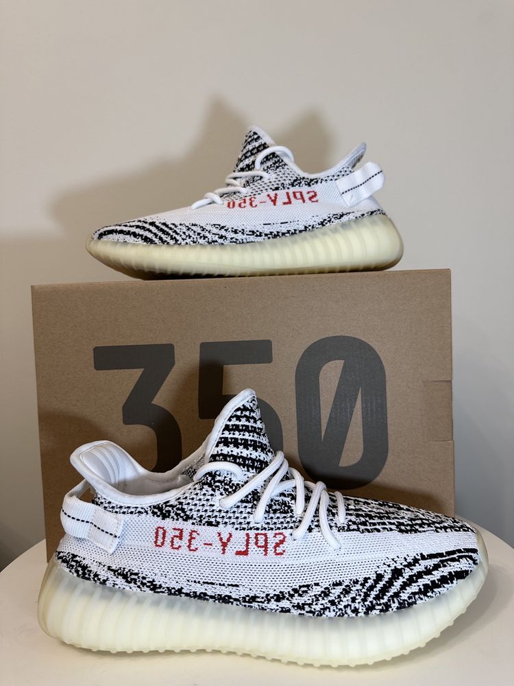 Reducere ! Yeezy Boost 350 - Zebra (Alb+Negru)