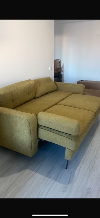 Canapea extensibila 3 persoane galbena