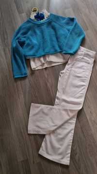 Set Zara 9-10 Camasa+pulover+pantaloniani(next,gap,zara,