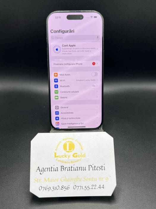 Iphone 16 pro 128 gb 100% baterie cod 22604