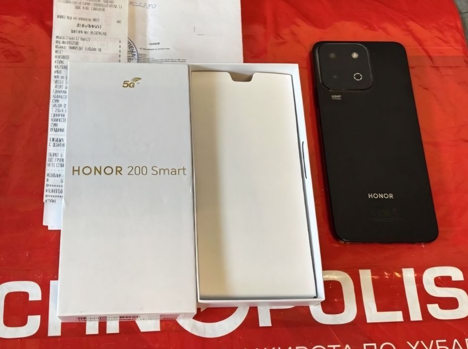 КАТО НОВ 256GB Honor 200 Smart 5G Гаранция Технополис 2026г. Black