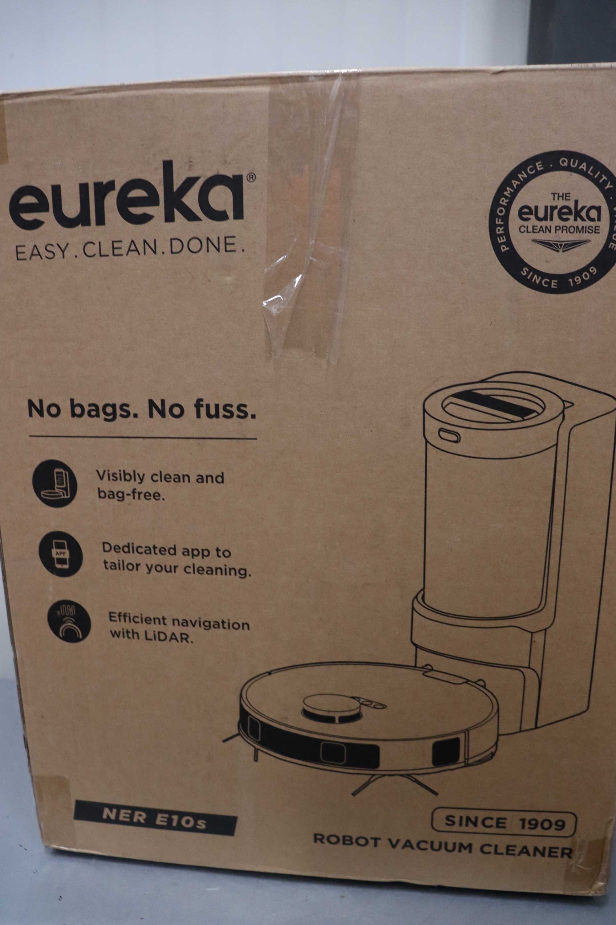 Прахосмукачка робот Eureka E10s, самоизпразваща се станция, с ДЕФЕКТ!