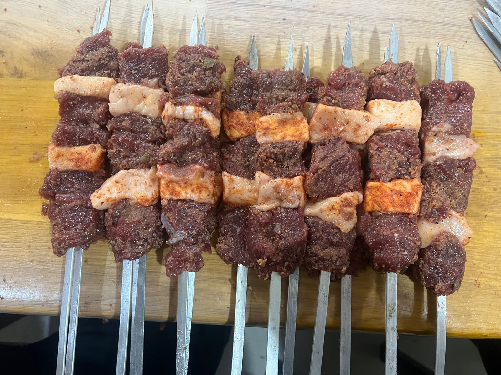 Свежий маринованный шашлык
