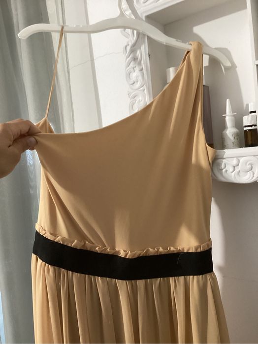 Rochie maxi, Nissa,  bej, marime S