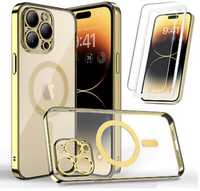 Iphone 13/14/15/PRO/MAX/PLUS Husa Wireless Luxury + Folie Sticla 20D F