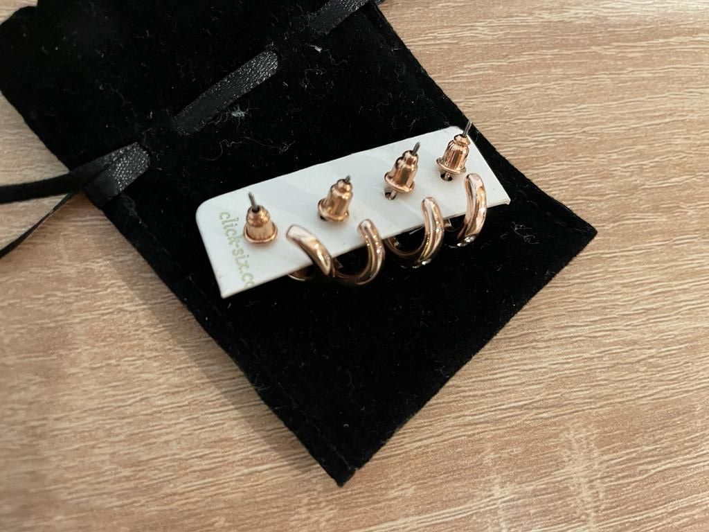 Set de cercei rosegold