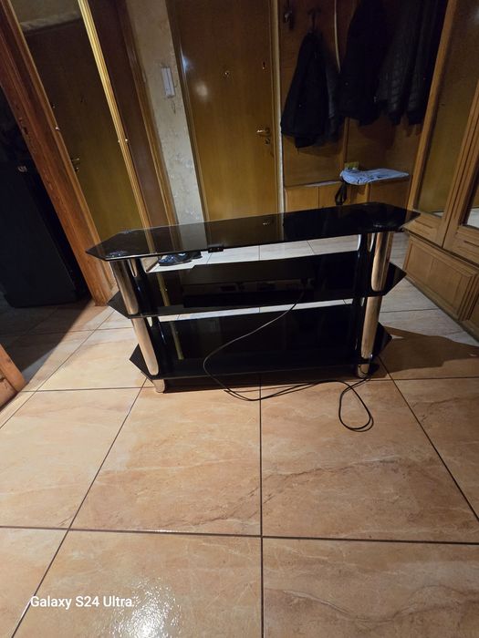 Măsuță elegantă din sticla neagră