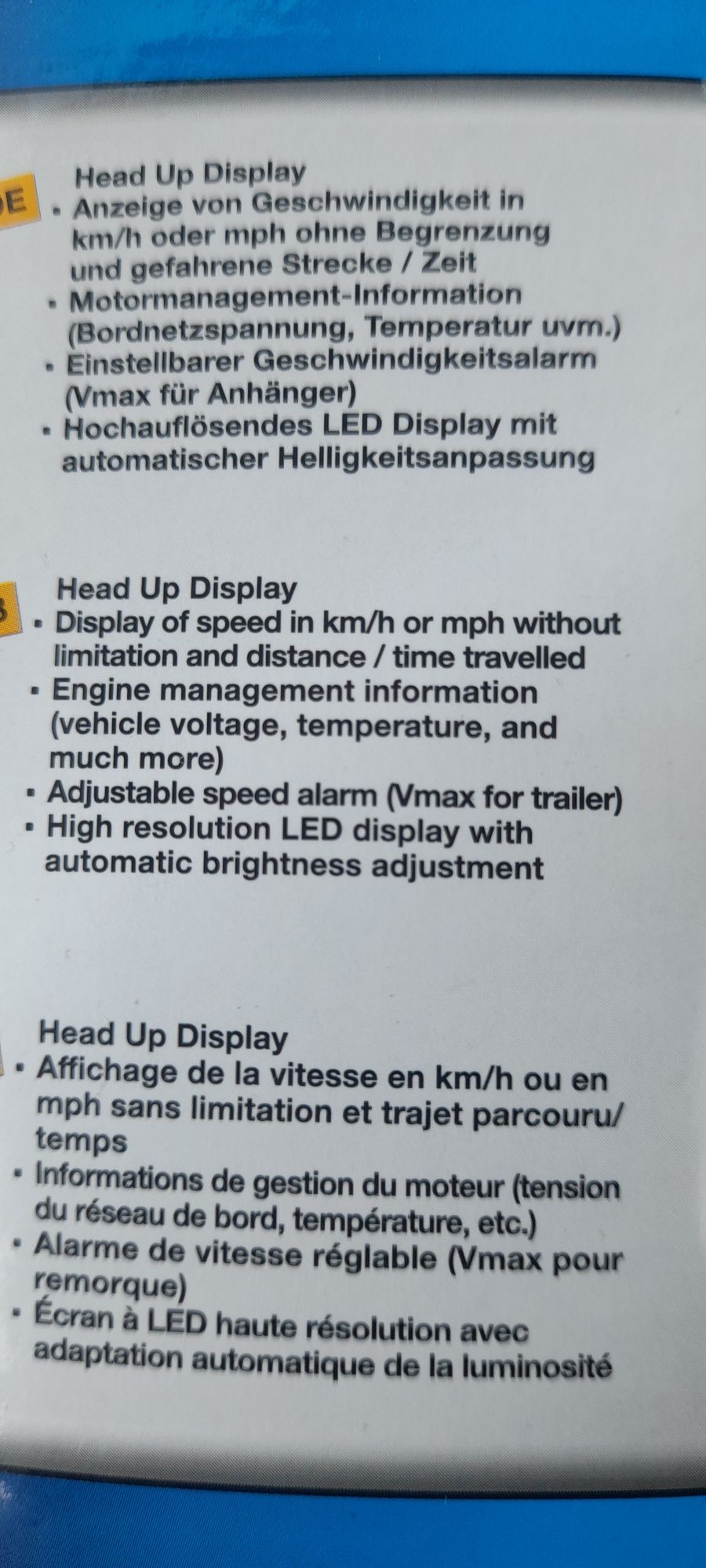 Head up display universal