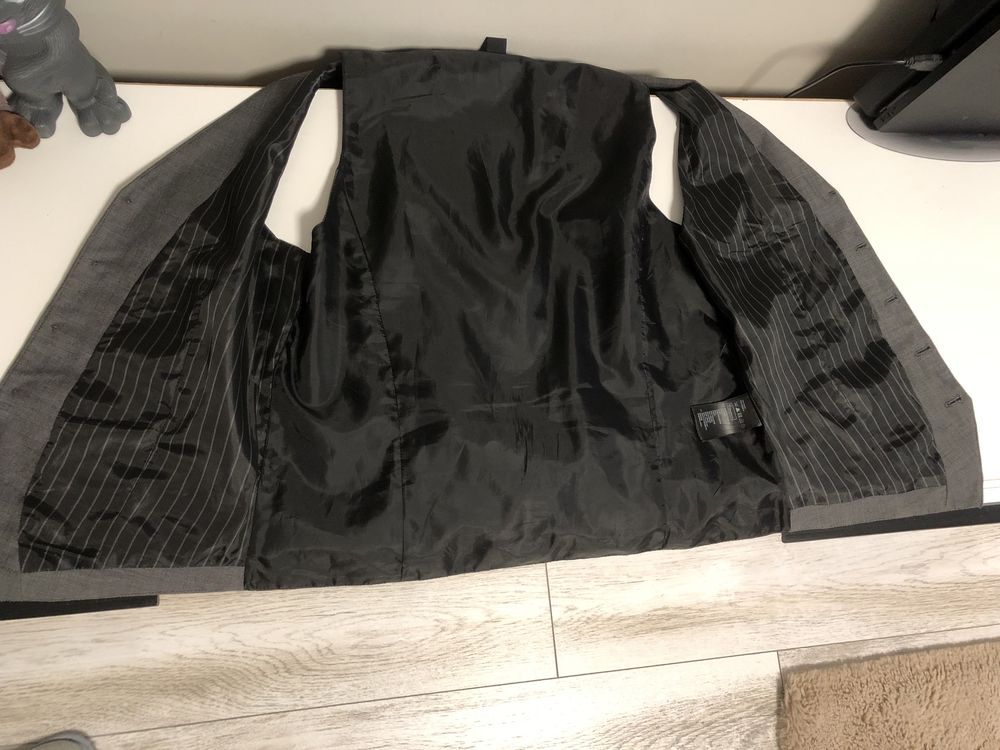 Vestă de costum Slim Fit H&M gri, mărime 36 (S/M) *transp gratuit