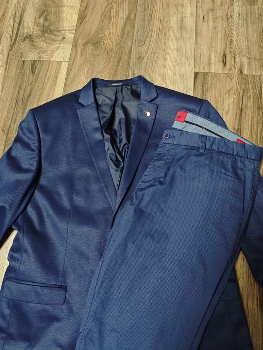 Мъжки костюм TEODOR - син