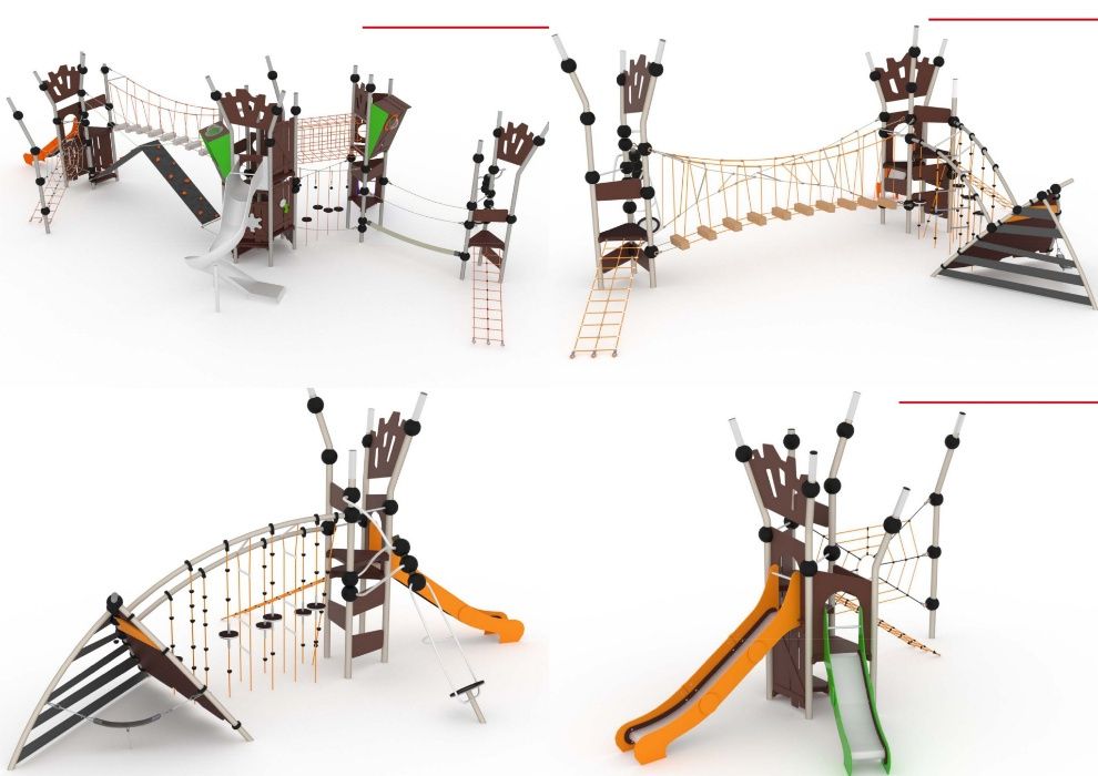 Детские игровые комплексы для элитных ЖК ROMANA Детские площадки Горки
