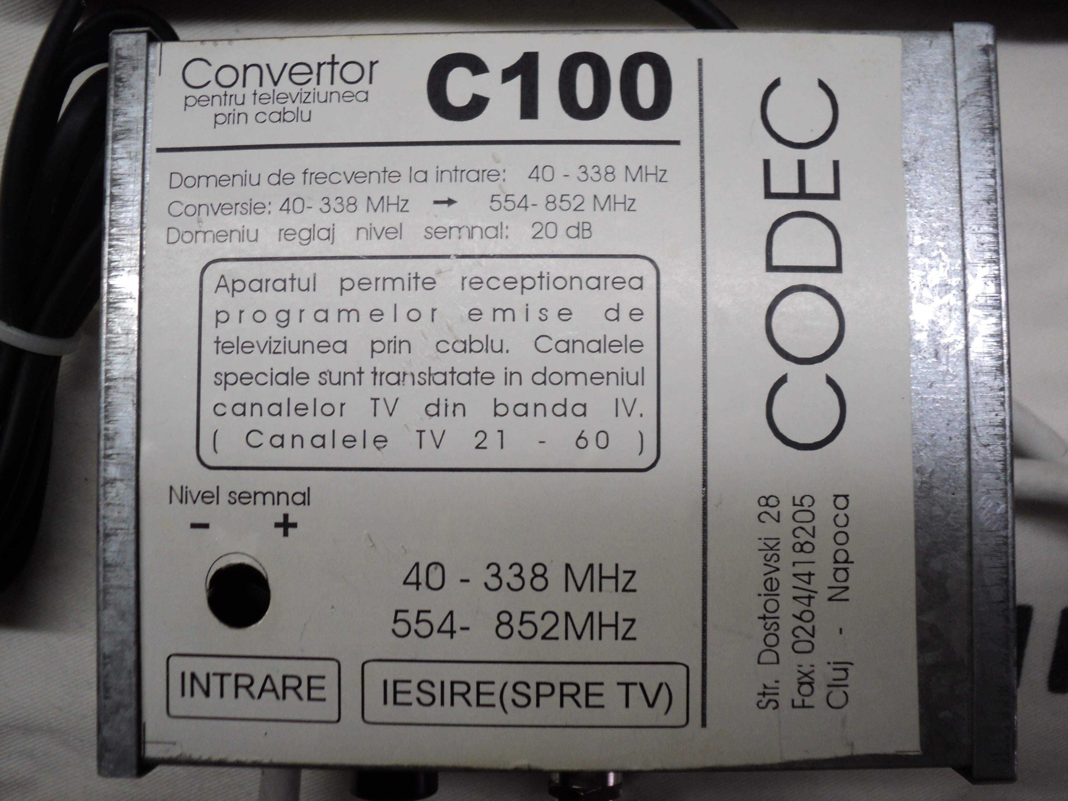 Convertor Televiziune Prin Cablu C100