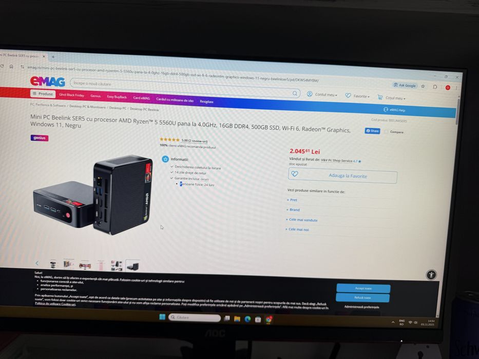 Vand pc complet 16gb ram ddr4