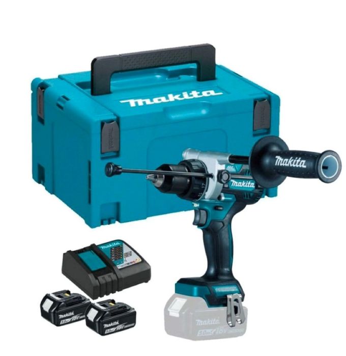 Makita безчетков акумулаторен ударен винтоверт DHP486RTJ