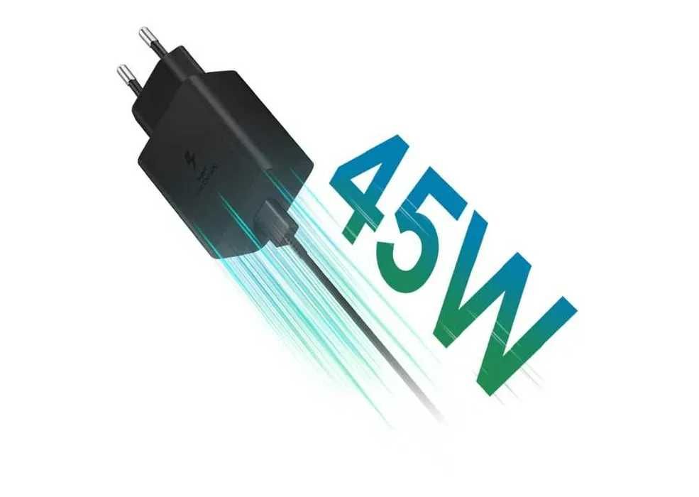 Incarcator priza Samsung USB C, 45W negru, Note 20, S23 Ultra S24, S25