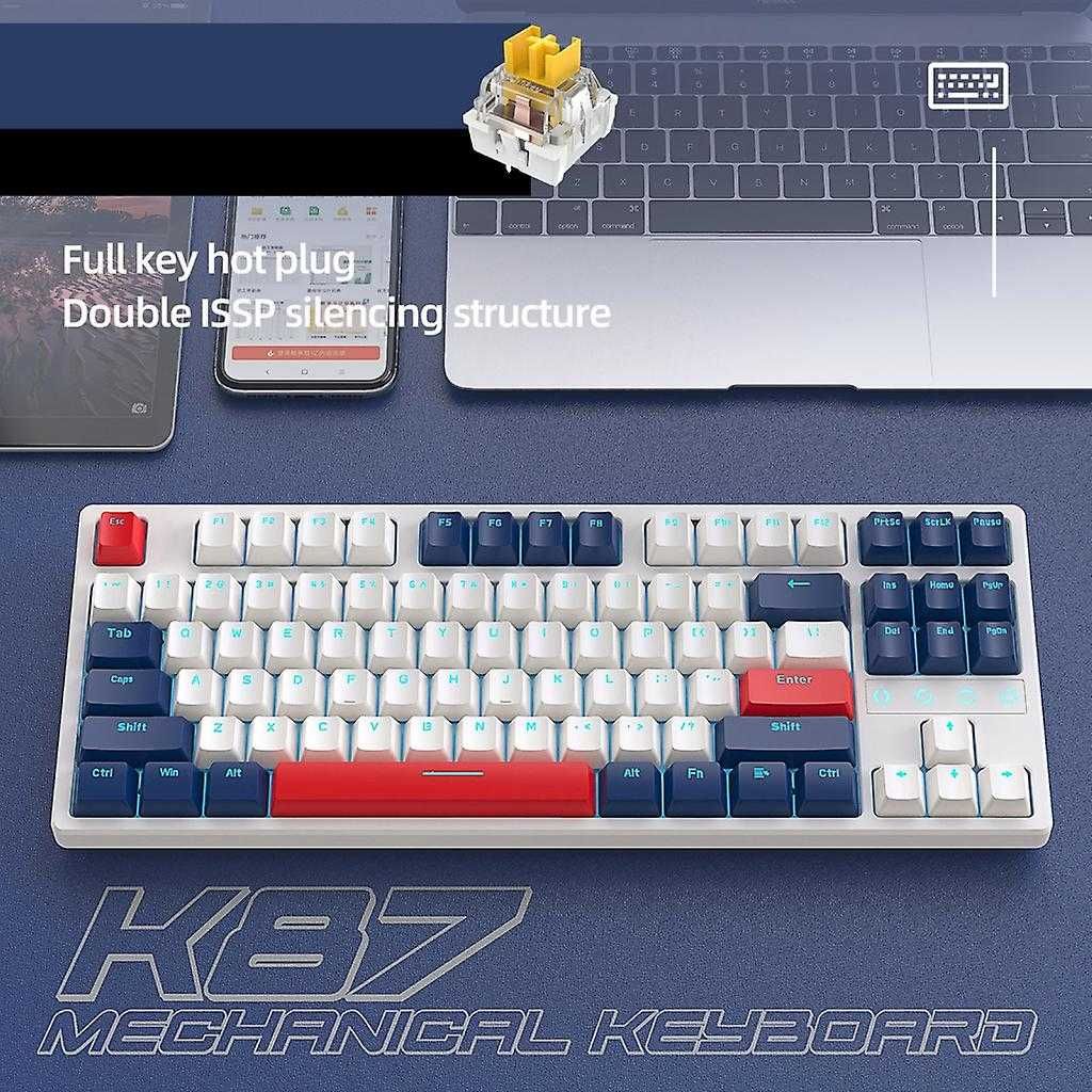 Беспроводная механическая клавиатура K87 RGB, 18 световыми эффектами