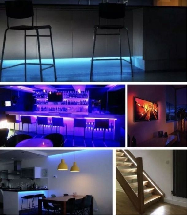 Kit Banda Led Rgb 5 metri si 10 metri multicolor telecomanda