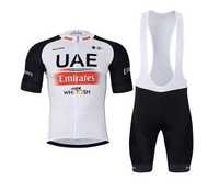 Echipament ciclism UAE Team Emirates 2023 set pantaloni tricou