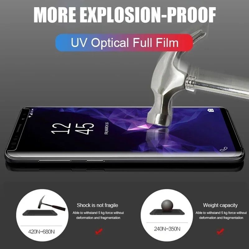 Huawei Pura 80 70 / Pro / Ultra / 3D UV ТЕЧНО ЛЕПИЛО Стъклен протектор