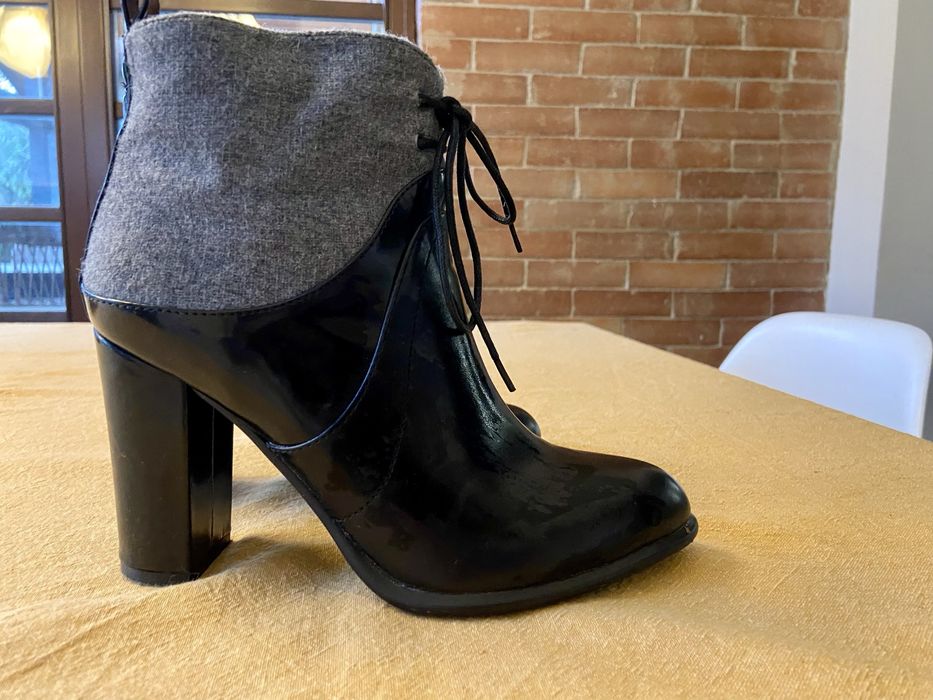 Botine de piele lacuita Vero Moda foarte elegante, noi