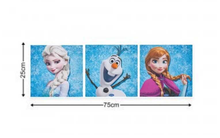 Tablou canvas Frozen Regatul de Gheata, 3 piese, nou