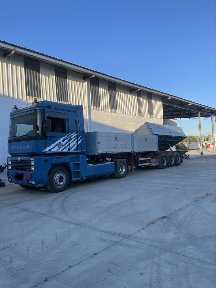 Renault Magnum 480+ semiremorca basculabila transport cereale