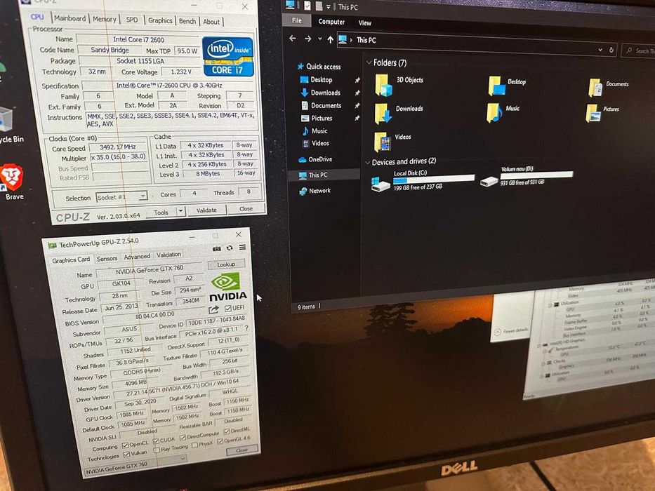 PC Gaming I7 2600 16GB Ram SSD 256GB Hdd 1TB PV GTX 760 4GB