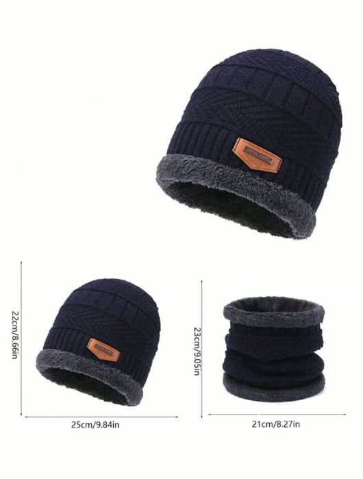 Чисто нов зимен комплект от шапка, шал и ръкавици в черен цвят ! ! !